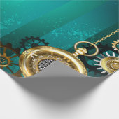 Papier Cadeau Veille bijoux Steampunk sur un Arrière - plan vert (Coin)