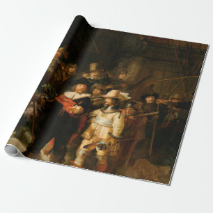 Papier Cadeau Veille De Nuit Par Rembrandt
