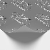 Papier Cadeau Vélo blanc avec cycologue (Coin)