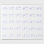 Papier Cadeau Vélo bleu lavande (Plat)