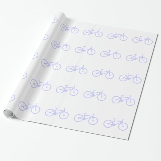 Papier Cadeau Vélo bleu lavande (Déroulé)