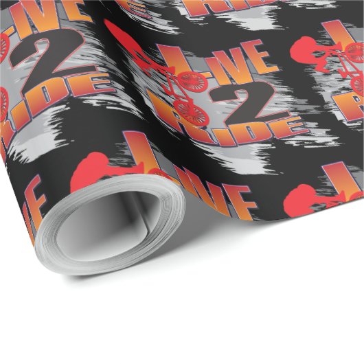 Papier Cadeau Vélo BMX (Coin rond)