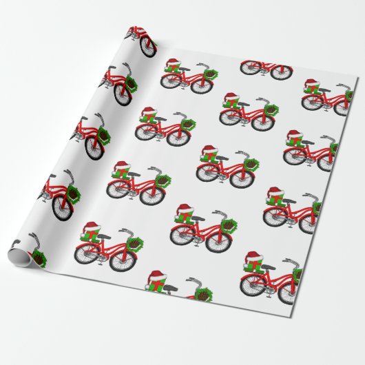 Papier Cadeau Vélo de Noël (Déroulé)