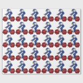 Papier Cadeau Vélo d'équitation de magicien avec 20 roues (Plat)