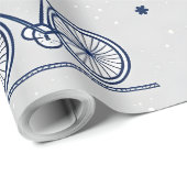 Papier Cadeau Vélo d'hiver Mountain Wrapper (Coin rond)