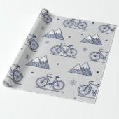 Papier Cadeau Vélo d'hiver Mountain Wrapper (Déroulé)