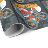 Papier Cadeau Vélo Noël (Coin rond)