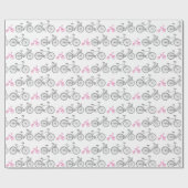Papier Cadeau Vélo rose (Plat)