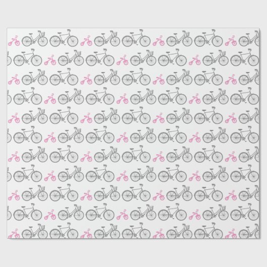 Papier Cadeau Vélo rose (Plat)