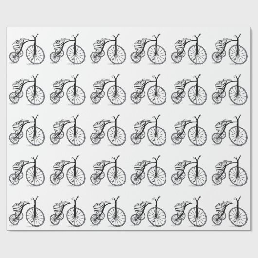 Papier Cadeau Vélo sur 3 roues (Plat)