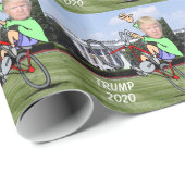PAPIER CADEAU VÉLO TRUMP 2020 (Coin rond)
