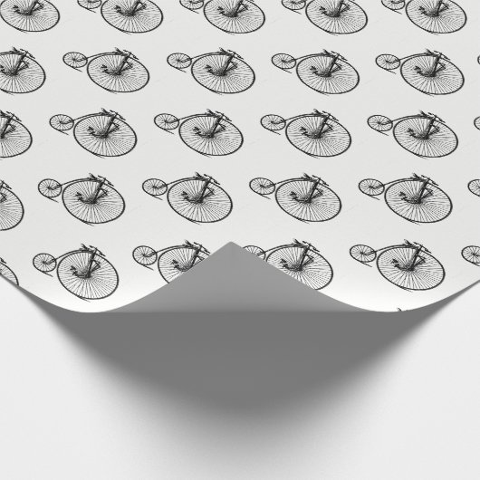 Papier Cadeau Vélo Velocipede Penny Farthing vintage (Coin)