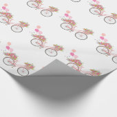 Papier Cadeau Vélo Whimsical Rose (Coin)