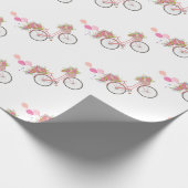 Papier Cadeau Vélo Whimsical Rose (Coin)