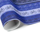 Papier Cadeau vélos à rayures (Coin rond)