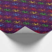 Papier Cadeau Vélos d'arc-en-ciel (Coin)