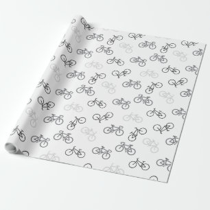 Papier Cadeau Vélos noir et gris