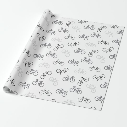 Papier Cadeau Vélos noir et gris (Déroulé)