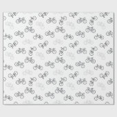 Papier Cadeau Vélos noir et gris (Plat)