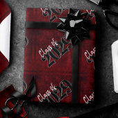 Papier Cadeau Velvet Grad | Ruby Red Crimson Grunge Graduation