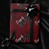 Papier Cadeau Velvet Grad | Ruby Red Crimson Grunge Graduation