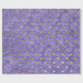 Papier Cadeau Velvet Polka minuscule Golden Dots Lavande violet (Plat)