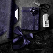 Velvety Midnight Damask | Indigo Purple Grunge