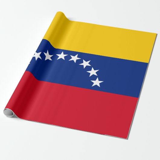 Papier Cadeau Venezuela : drapeau patriotique vénézuélien (Déroulé)