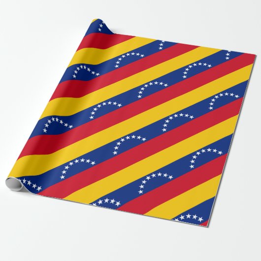 Papier Cadeau Venezuela : drapeau patriotique vénézuélien (Déroulé)