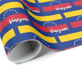 Papier Cadeau Venezuela Envelopper le papier, patriotes vénézuél (Coin rond)