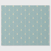 Papier Cadeau Ventilateur Art Déco Motif En Canard Oeuf Bleu Et (Plat)