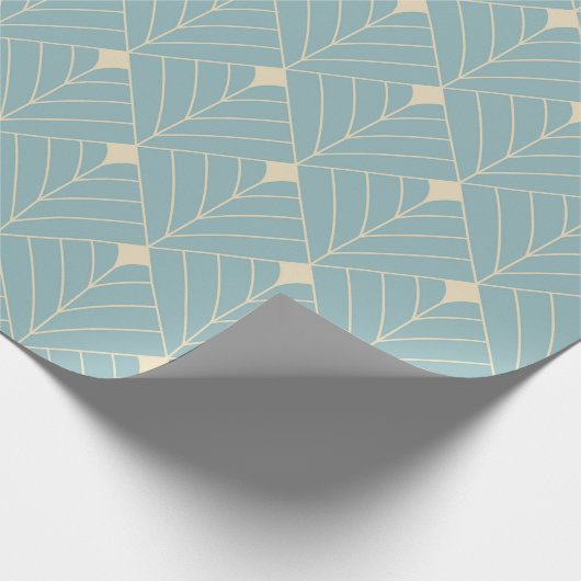 Papier Cadeau Ventilateur Art Déco Motif En Canard Oeuf Bleu Et (Coin)