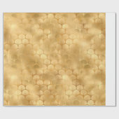 Papier Cadeau Ventilateur Art déco or (Plat)