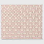 Papier Cadeau Ventilateurs d'art déco rose rétro motif (Plat)