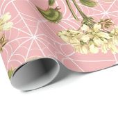 Papier Cadeau venus flytrap floral spider web (Coin rond)