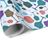 Papier Cadeau Ver à vin! (Coin rond)