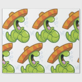 Papier Cadeau Ver ivre avec Sombrero Mexican Party (Plat)