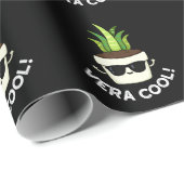 Papier Cadeau Vera Cool Funny Aloe Vera Pun Dark BG (Coin rond)