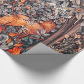 Papier Cadeau VERDURE, ANIMAUX FORESTIERS Pheasant, Renard rouge (Coin)