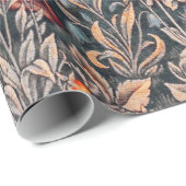 Papier Cadeau VERDURE, ANIMAUX FORESTIERS Pheasant, Renard rouge (Coin rond)