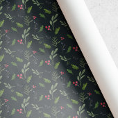 Papier Cadeau Verdure de Noël rustique