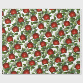 Papier Cadeau Verdure de pomme rouge (Plat)