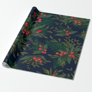 Papier Cadeau Verdure dramatique d'hiver