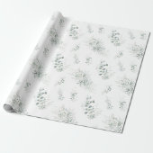Papier Cadeau Verdure Eucalyptus Élégant (Déroulé)