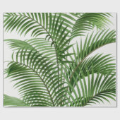 Papier Cadeau Verdure tropicale Aquarelle Palm Tree Feuilles (Plat)