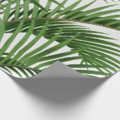 Papier Cadeau Verdure tropicale Aquarelle Palm Tree Feuilles (Coin)