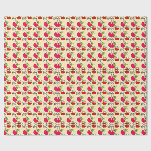 Papier Cadeau Verger de Pommes Sucrées (Plat)