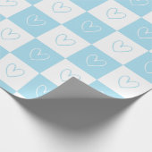 Papier Cadeau Vérificateurs et coeurs (Coin)