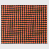 Papier Cadeau Vérification de la base de fonds noir orange (Plat)
