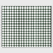 Papier Cadeau Vérification de Noël Buffalo vert foncé (Plat)